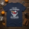 Call Me Old Fashioned Old Foshioned cocktail graphic t-shirt with a martini glass and vintage typography