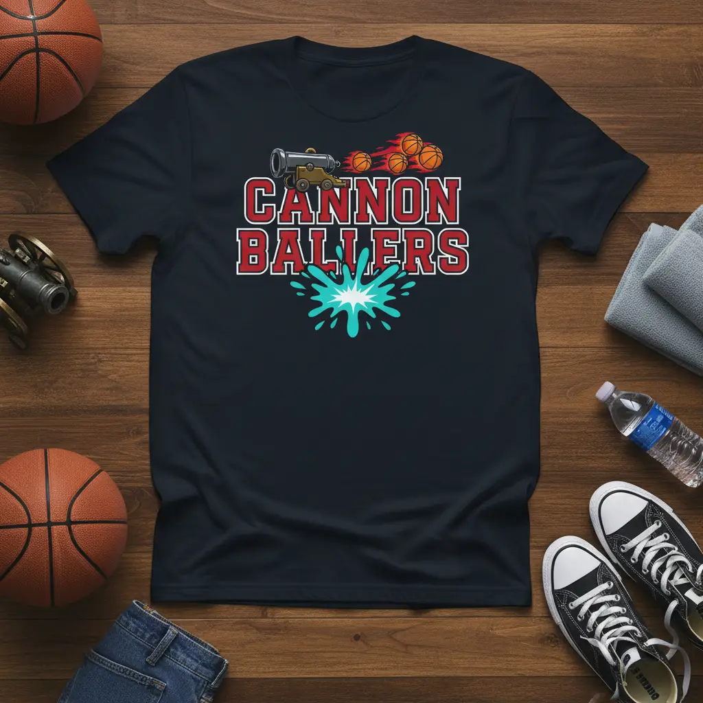 Cannon Ballers Basketball Team T-Shirt Fun Sports Gift
