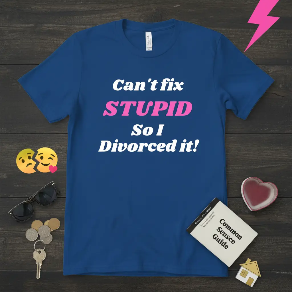Can’t Fix Stupid So I Divorced It T-Shirt Funny Quote