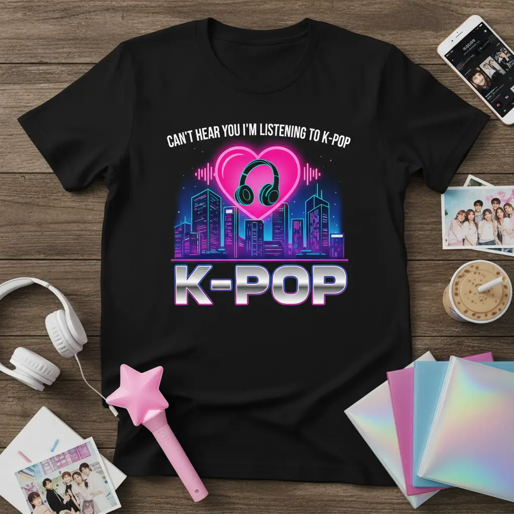 Can’t Hear You I’m Listening to K Pop T-Shirt Gift
