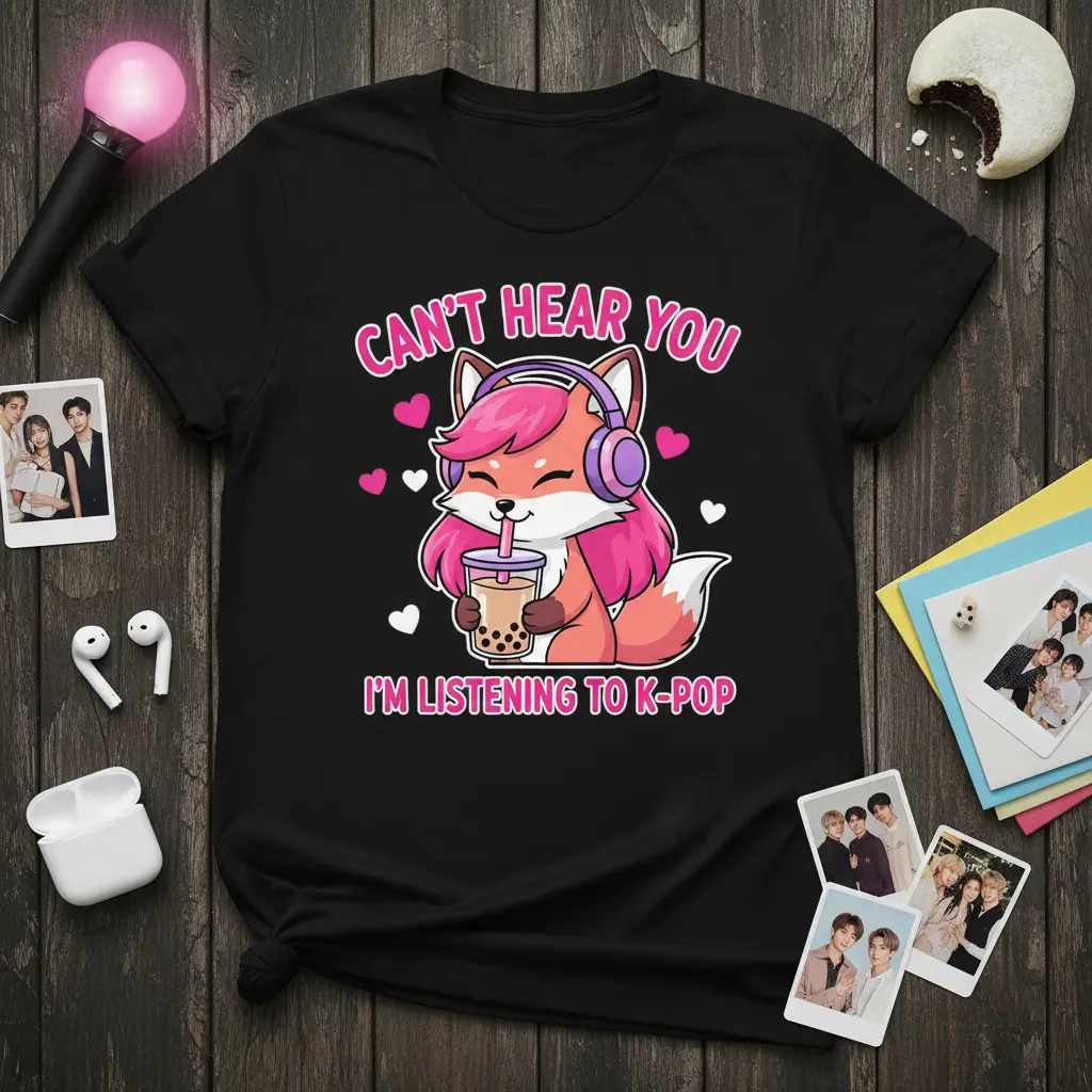 Can’t Hear You I’m Listening to K Pop T-Shirt