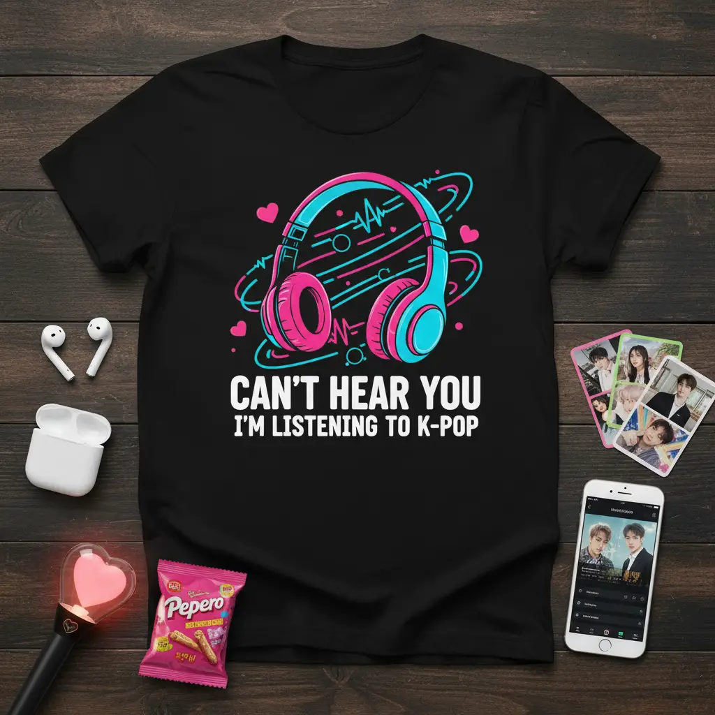 Can’t Hear You I’m Listening to K Pop Tee