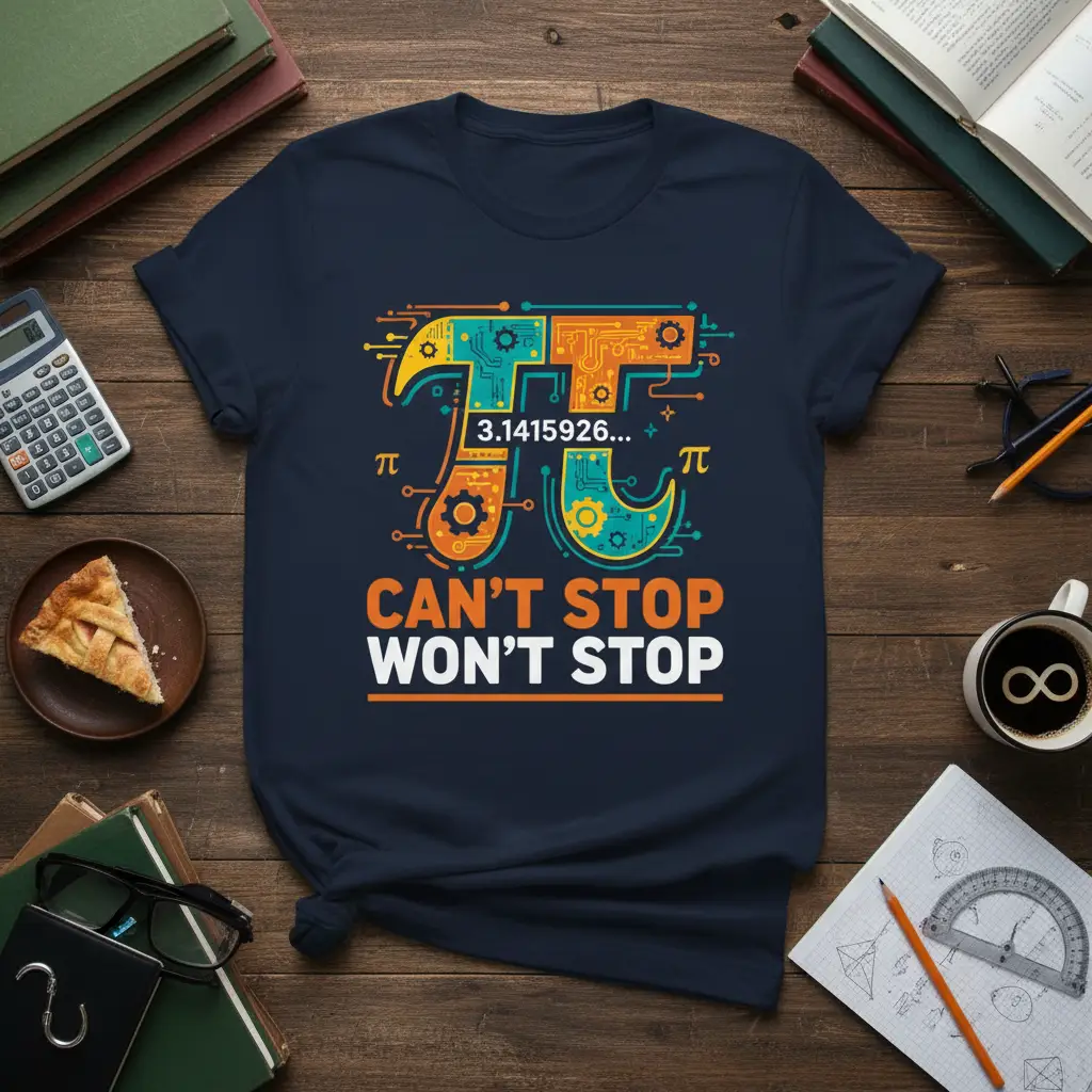 Can’t Stop Won’t Stop Pi Day Math T-Shirt Gift