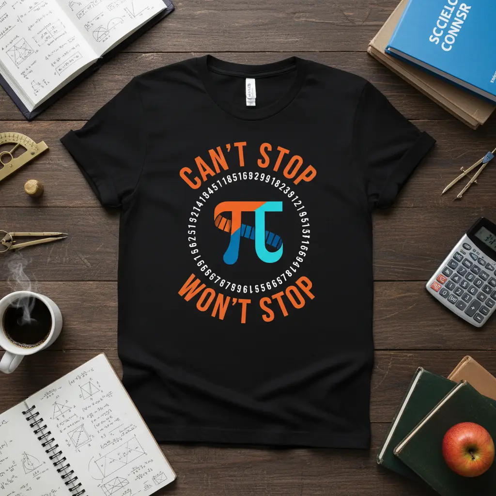 Can’t Stop Won’t Stop Pi Day Math T-Shirt Gift