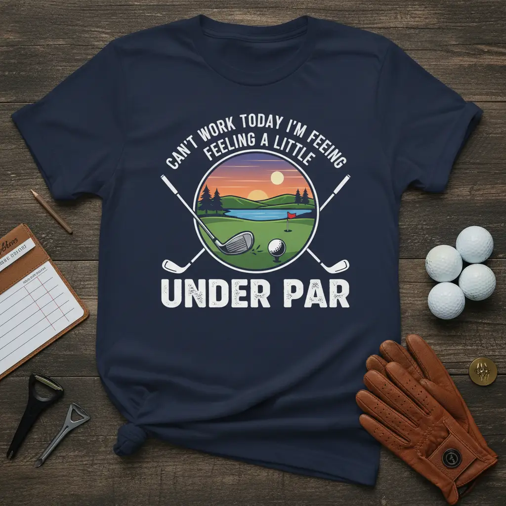 Can’t Work Today I’m Feeling Under Par Golf T-Shirt