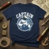 Captain Shark stylish graphic design printed on comfortable cotton t-shirt