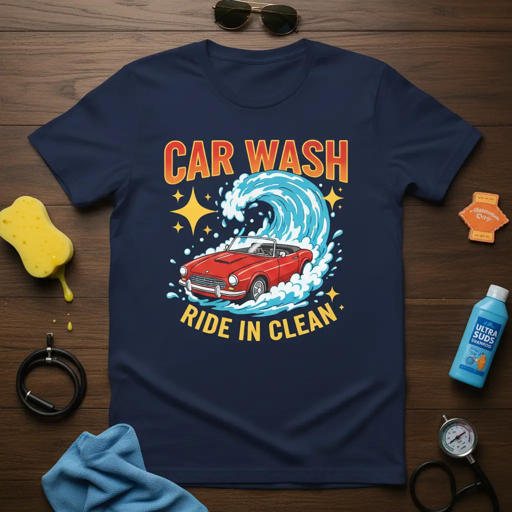 Car Wash Ride in Clean T-Shirt Classic Car Lover Gift