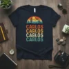 CARLOS CARLOS CARLOS CARLOS creative graphic design printed on comfortable cotton t-shirt