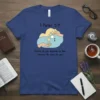 Christian t-shirt with "1 Peter 5:7 Casting all your anxieties on Him, because He cares for you" quote and illustration