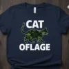 Cat Oflage camouflage cat design t-shirt with bold white text