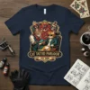 Cat Tattoo Parlour Est 1999 T-Shirt with two cats, one tattooing the other, in a vintage tattoo style