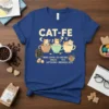 Catfe Menu Coffee Tea text design featuring creative typography on quality t-shirt