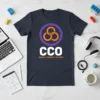 CCO CREATE CONNECT OPTIMIZE eye-catching graphic design printed on comfortable cotton t-shirt
