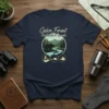 Cedar Forest Outdoors & Travels t-shirt design with bear, canoe, mountains, and outdoor activity icons