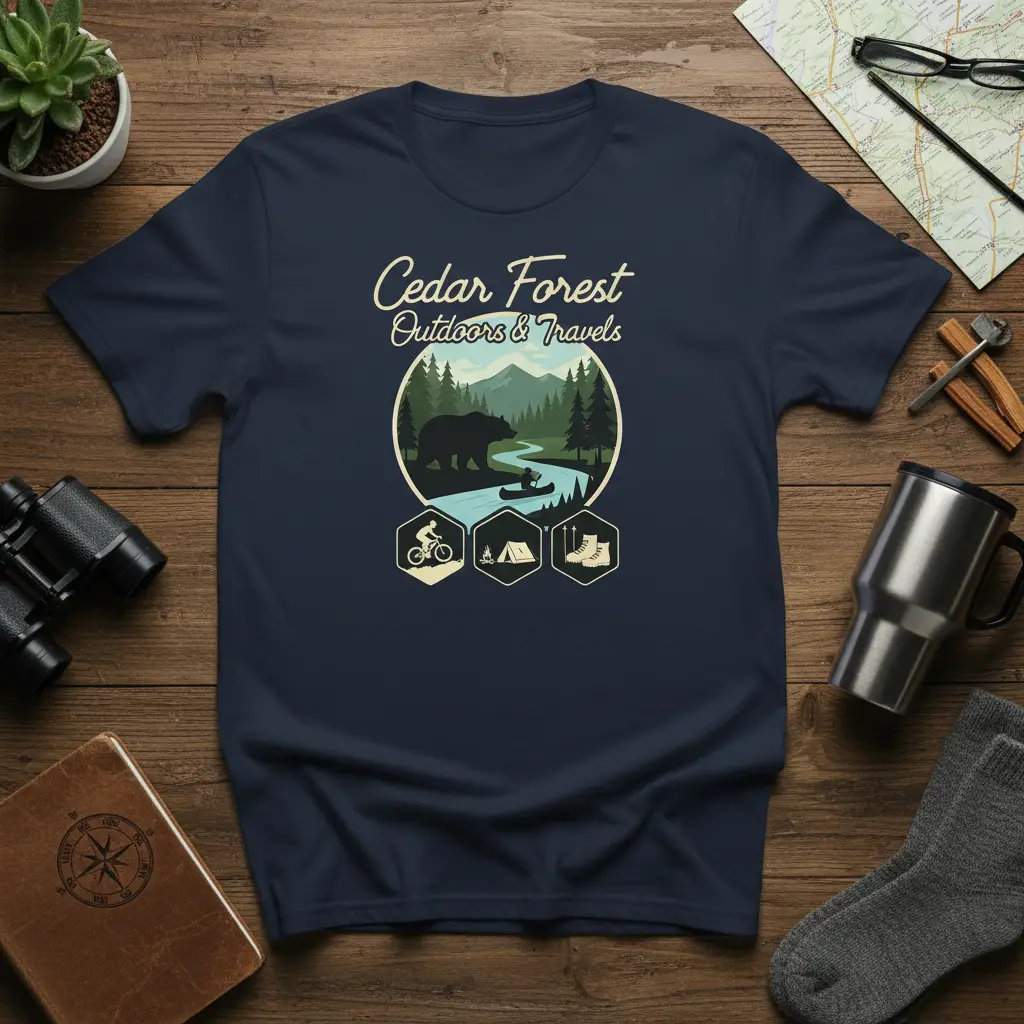 Cedar Forest Outdoors & Travels T-Shirt Nature Lover Gift