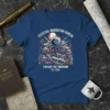 T-shirt featuring "Celestial Navigation Bureau Explore the Unknown Est. 2042" text with an octopus, moon, rockets, and airplane graphic