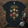 CELTIC NATIONS ALBA ÉIRE text design featuring eye-catching typography on quality t-shirt