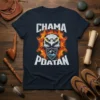 Chama Pdatan Eagle Fire T-Shirt with white text and a fierce eagle graphic surrounded by flames