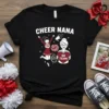 Cheer Nana Go Team t-shirt design featuring a cheerleader and a grandma holding a heart
