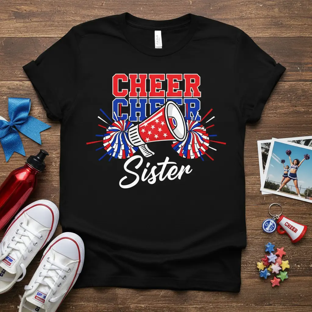 Cheer Sister T-Shirt | Gift for Cheerleader Sister
