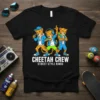 Cheetah Crew Street Style Kings text with three cheetahs in streetwear, black t-shirt design