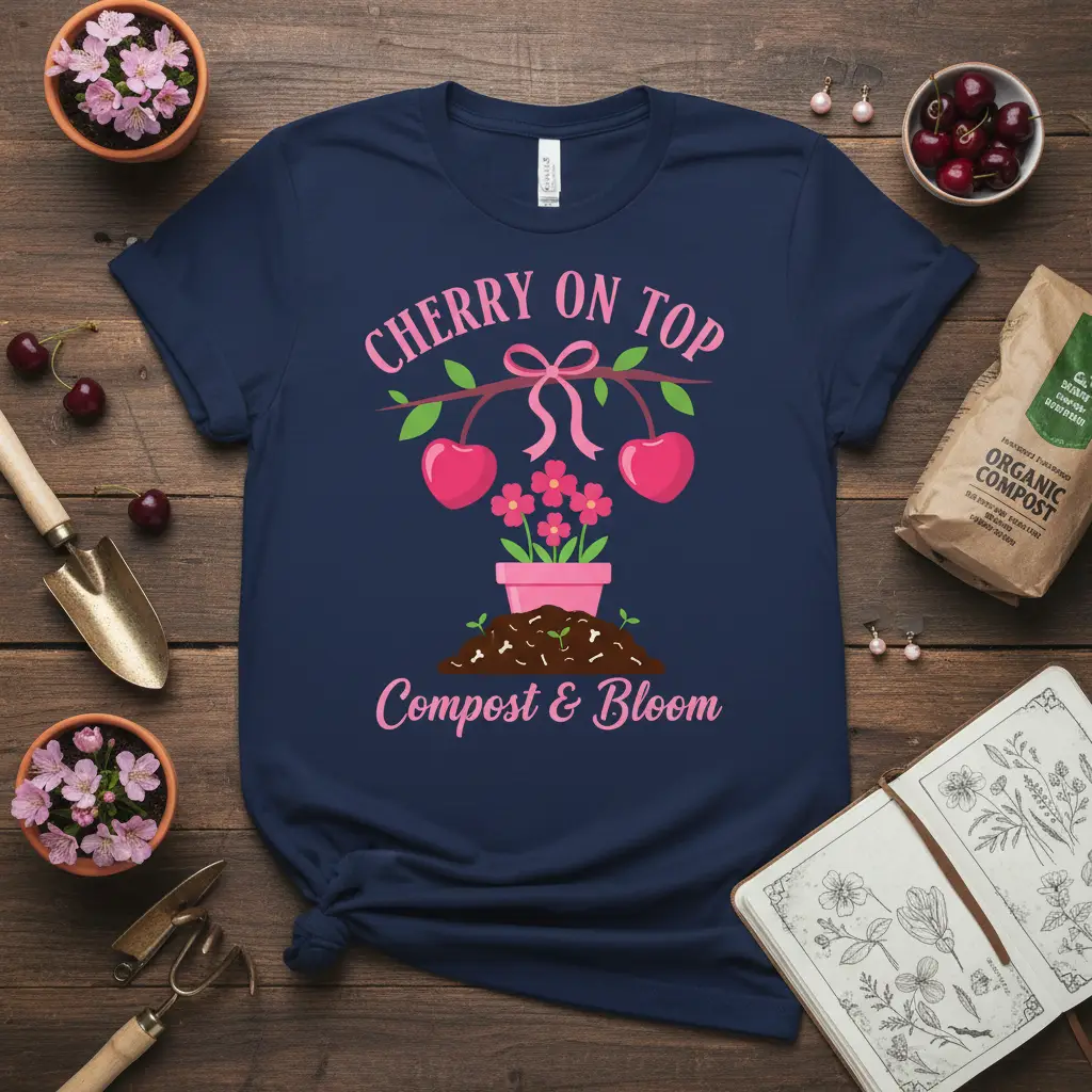 Cherry on Top Compost & Bloom Gardening T-Shirt