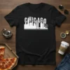 Chicago Skyline T-Shirt creative graphic design printed on comfortable cotton t-shirt