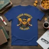 Chicken Nuggets College graduation t-shirt featuring a cartoon chicken nugget wearing a graduation cap and holding diplomas