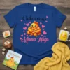 Chiken nugs Mama Hugs t-shirt design with a mama chick hugging baby chicks surrounded by pink hearts