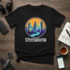Chongqing t-shirt with colorful cityscape graphic and city name text