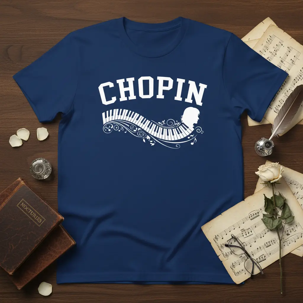 Chopin Piano Composer T-Shirt Gift for Music Lovers