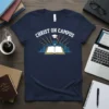 Christ On Campus t-shirt with open bible, graduation cap, and cityscape graphic