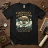 Chronos & Co. Airship Ventures T-Shirt with vintage airship design and "Travel the Skies EST. 1888" text