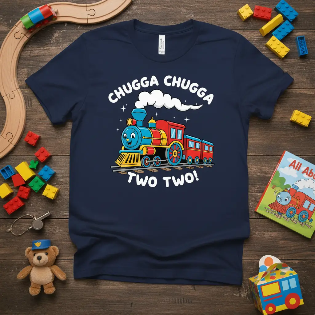 Chugga Chugga Two Two! Train Birthday T-Shirt for Kids