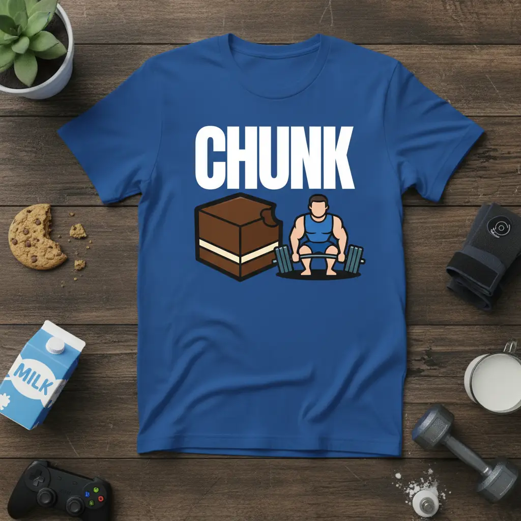 Chunk Funny Gym & Workout T-Shirt Gift for Fitness Lovers