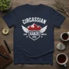 Circassian Xabze Code t-shirt with mountains, wings, and text "Circassian Xabze Code Since MMXXVI"