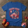 Circus Crew text above a colorful illustration of a circus scene with a tent, Ferris wheel, hot air balloon, and
