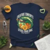 Citrus Crab Croc Fresh Squeeze t-shirt design with a green alligator hugging an orange