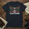 Clah Shaw Eagle USA Flag T-Shirt design with patriotic eagle and retro stripes