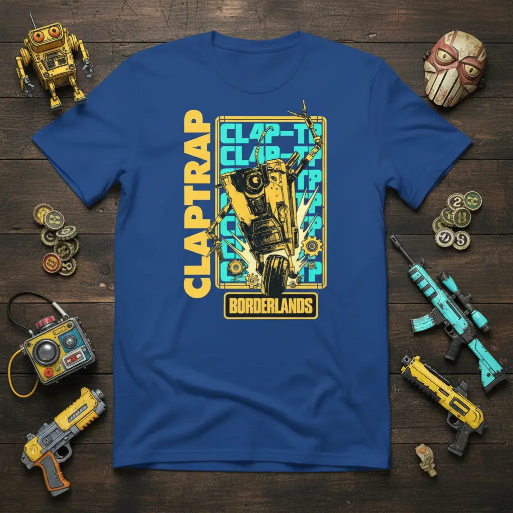 Claptrap Borderlands T-Shirt for Gamers | Fun Video Game Apparel