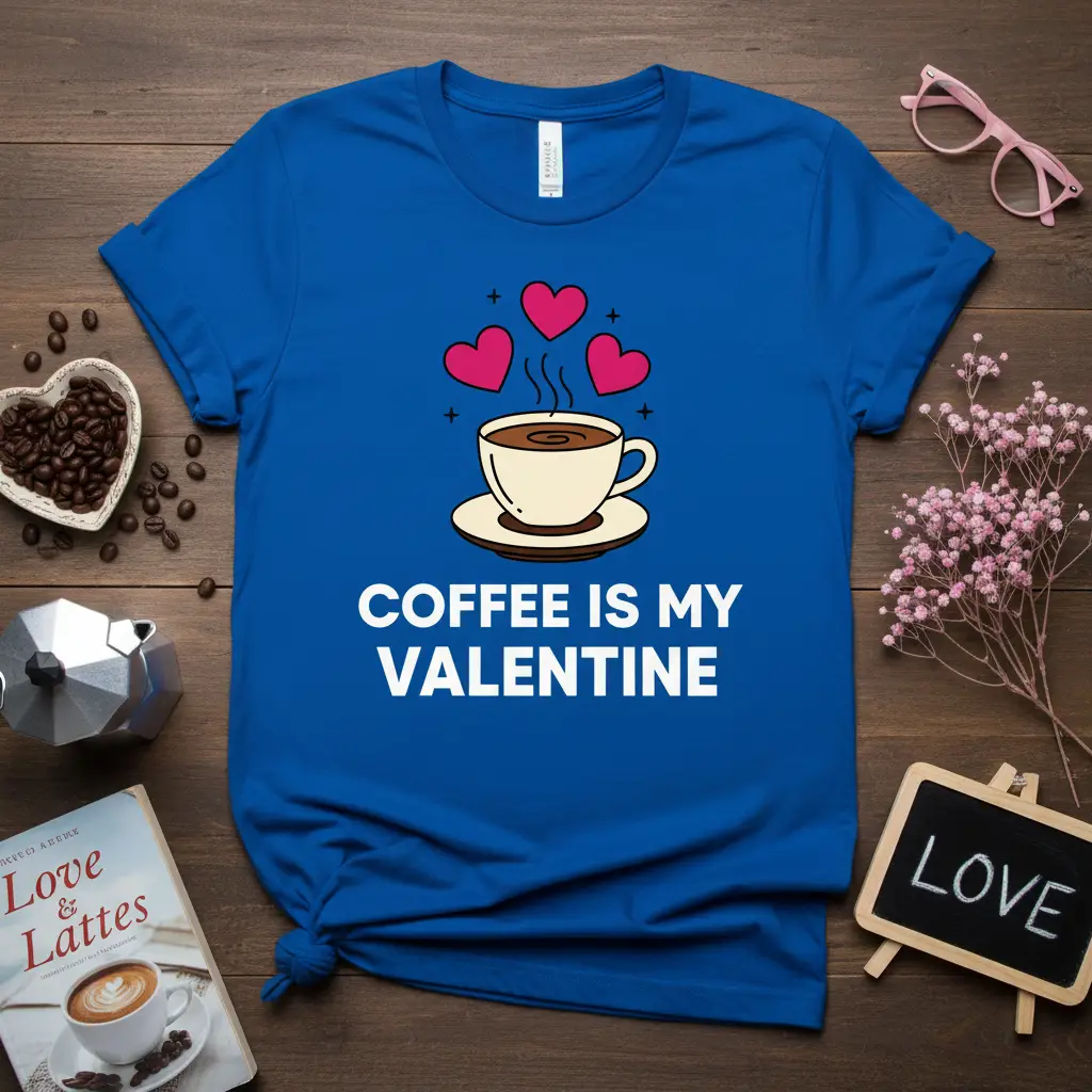 Coffee Is My Valentine T-Shirt Funny Coffee Lover Gift