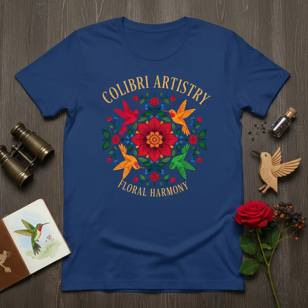 Colibri Artistry Floral Harmony T-Shirt Nature Lover Gift