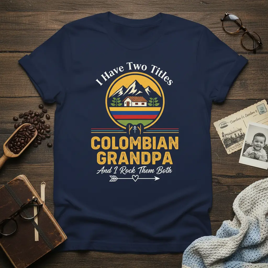 Colombian Grandpa T-shirt: I Have Two Titles and I Rock Them Both