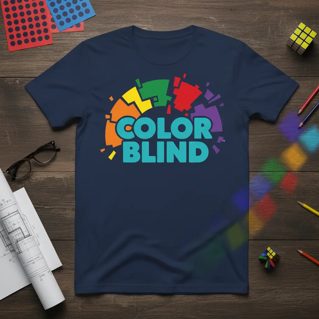 Color Blind Funny T-Shirt Unique Gift for Vision Enthusiasts