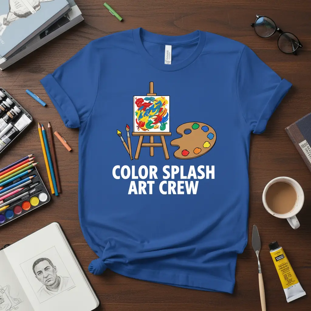 Color Splash Art Crew T-Shirt for Artists & Creatives