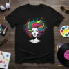 Colorful Afro Woman stylish graphic design printed on comfortable cotton t-shirt