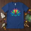 Colorful Lotus Buddha Silhouette creative graphic design printed on comfortable cotton t-shirt