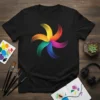 Colorful Swirl Graphic stylish graphic design printed on comfortable cotton t-shirt