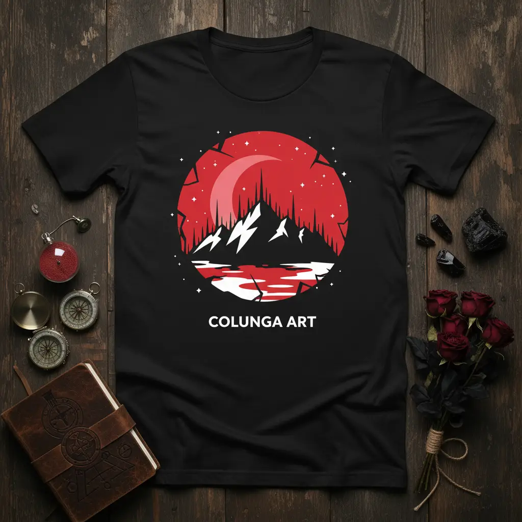 Colunga Art Mountain Landscape T-Shirt Unique Nature Gift