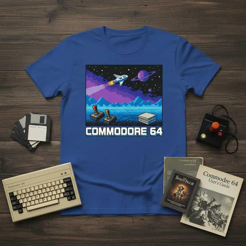 Commodore 64 Retro Gaming T-Shirt Gift for Enthusiasts